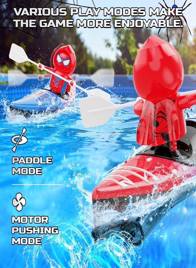 ديرك قارب DEERC صغير يعمل بالتحكم عن بعد للأطفال، طراز Spider Kayak، بتردد 2.4 جيجاهرتز، مزود بإضاءة LED، لعبة مائية لا تنقلب أبدًا، مناسبة للمسابح والبحيرات وأحواض الاستحمام، هدية مثالية لأعياد ميلاد الأولاد والبنات من عمر 4 إلى 8 سنوات. - Image 5